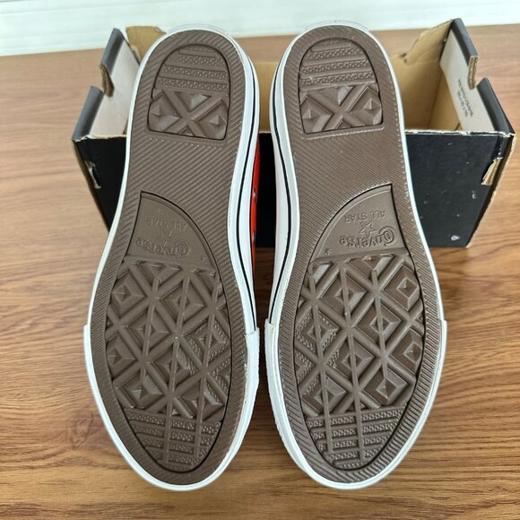 ⭐Converse ALL STAR CTAS OX Sz 11 Toddler Unisex Shoes Leather Orange Red A04425C - Picture 6 of 8
